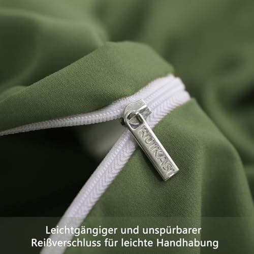 RUIKASI Bettwäsche-Set 4-teilig 135x200 Mikrofaser, 2x Bettbezug 135x200 + 2x Kissenbezug 80x80 cm, OEKO‑TEX, weich & bü