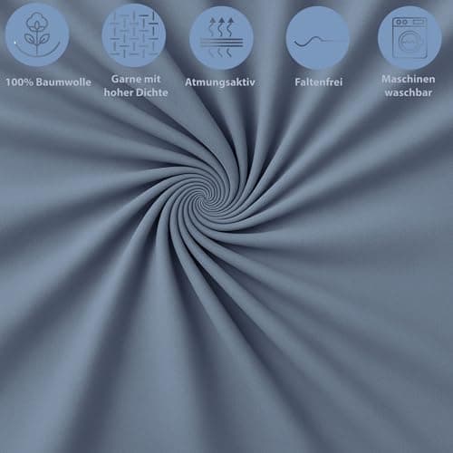 Spannbettlaken 120x200 cm – Jersey 100% Baumwolle – für Matratzen bis 25 cm Höhe