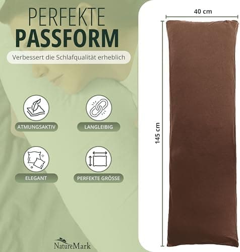 NatureMark Jersey Kissenbezüge – weich & atmungsaktiv, hautfreundlich – 40x40 cm, Anthrazit