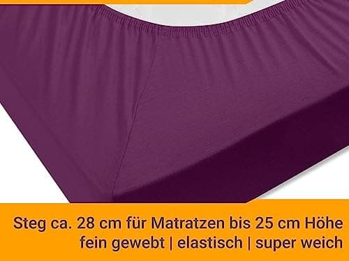 Jersey-Spannbetttuch – 100% Baumwolle, 180–200 x 200 cm