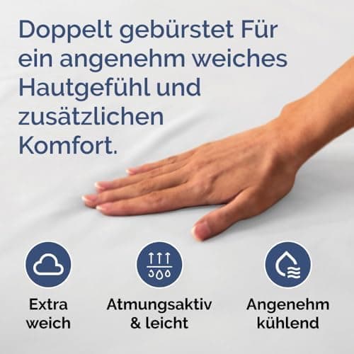 Spannbettlaken 180x200 cm – Extra tiefes Spannbetttuch bis 40 cm (16") – Weiche gebürstete Mikrofaser, knitterfrei & sch