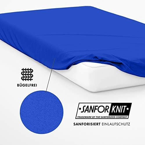 Jacobson Premium Frottee-Spannbettlaken aus Baumwolle, 200 g/m² (120–130 x 200 cm) – Grau