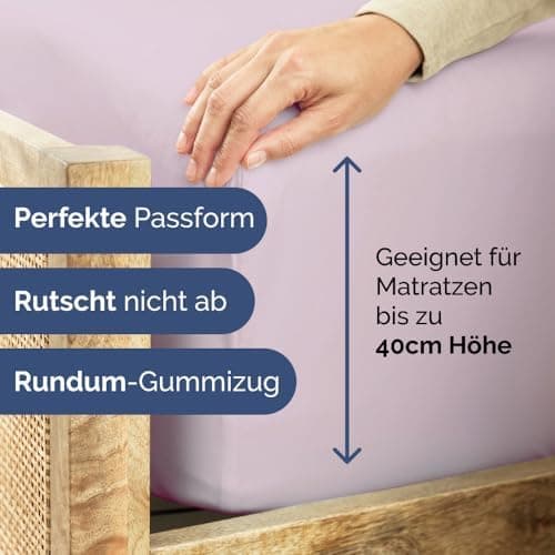 Spannbettlaken 180x200 cm – Extra tiefes Spannbetttuch bis 40 cm (16") – Weiche gebürstete Mikrofaser, knitterfrei & sch