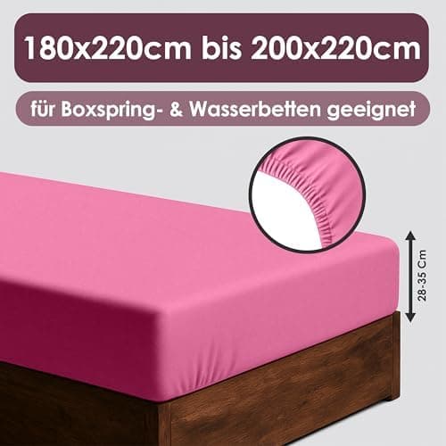 Jersey-Spannbettlaken / Spannbetttuch – 100% Baumwolle, 180x200–200x200 cm