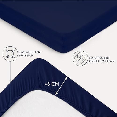 Dreamzie Spannbettlaken 90x190/200 cm – 100% Jersey‑Baumwolle, OEKO‑TEX STANDARD 100