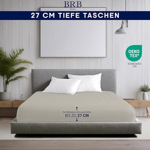 Spannbettlaken 90×200 cm – 100% Baumwolle (Oeko‑TEX) – für dicke Matratzen bis 27 cm