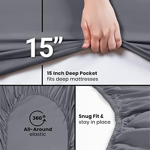Utopia Bedding 2er-Set Spannbettlaken 140 x 200 cm – OEKO-TEX MADE IN GREEN zertifiziert – 35 cm Tiefe Tasche
