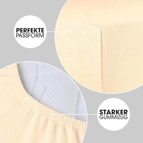 CelinaTex Jersey-Spannbettlaken 90x200–100x200 cm bis 26 cm Matratzenhöhe | 100% gekämmte Baumwolle | OEKO‑TEX STANDARD
