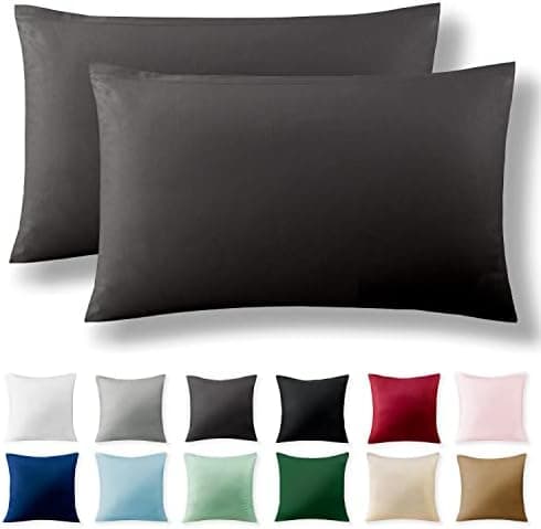 2er-Set Kissenbezüge 40 x 80 cm – Renforcé, 100% Baumwolle, superweich mit Reißverschluss, Babyrosa