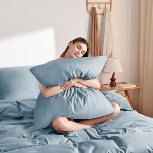 WAVVE Bettwäsche 135x200 – 4‑teiliges Mikrofaser‑Set Anthrazit (inkl. 2×80×80 cm Kissenbezüge) mit Reißverschluss, OEKO‑