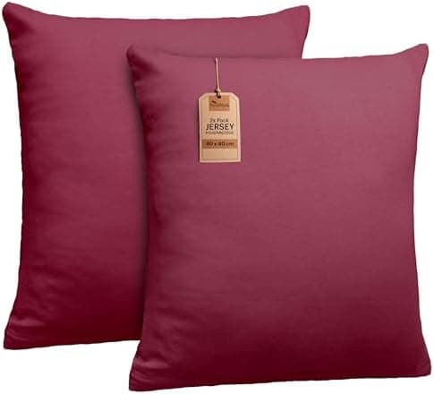 NatureMark Jersey Kissenbezüge – weich & atmungsaktiv, hautfreundlich – 40x40 cm, Anthrazit