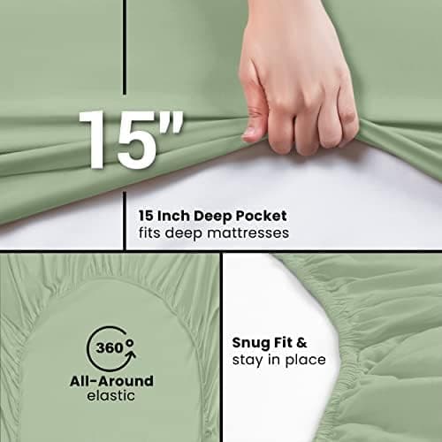 Utopia Bedding 2er-Set Spannbettlaken 140 x 200 cm – OEKO-TEX MADE IN GREEN zertifiziert – 35 cm Tiefe Tasche