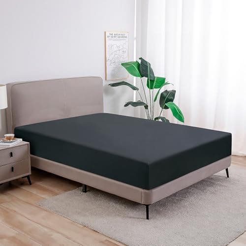 Jersey-Spannbettlaken 100% Baumwolle – 100% gekämmte Baumwolle, 90 x 200 cm (Steghöhe 27 cm)