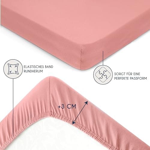Dreamzie Spannbettlaken 90x190/200 cm – 100% Jersey‑Baumwolle, OEKO‑TEX STANDARD 100