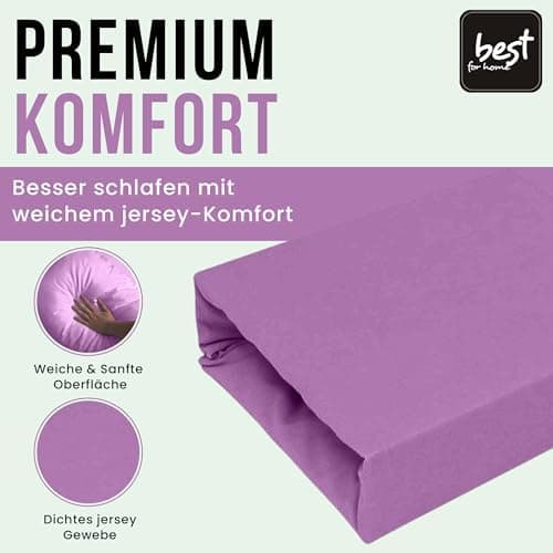 Elastisches Jersey-Spannbettlaken 90x180 cm – 100% Baumwolle, kuschelig warm