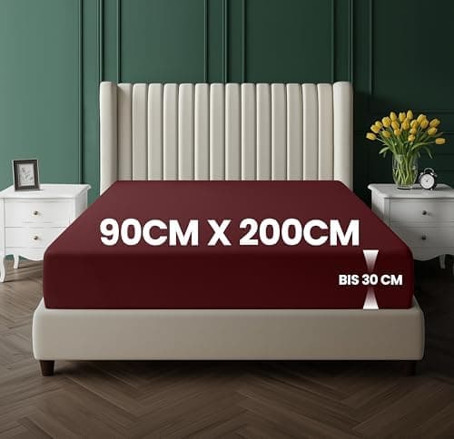 Utopia Bedding Spannbettlaken 120 x 200 cm für Matratzen bis 30 cm – gebürstete Mikrofaser, OEKO‑TEX® STANDARD 100