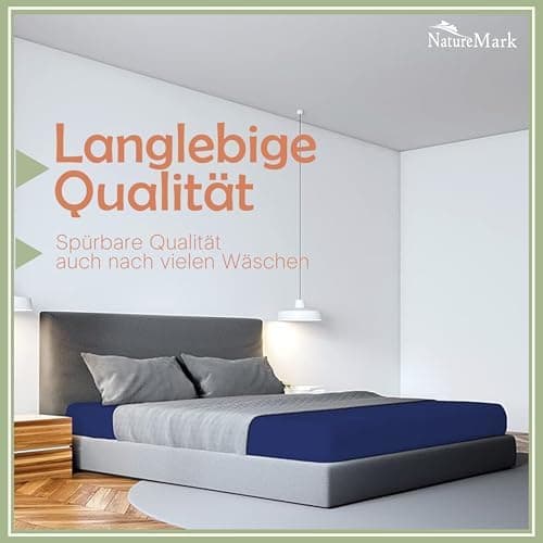 NatureMark Mikrofaser-Spannbettlaken 90x200–100x200 cm, türkis