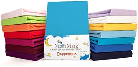 NatureMark Jersey-Spannbettlaken – 100% Baumwolle, 120 x 200 cm (Schoko Braun)