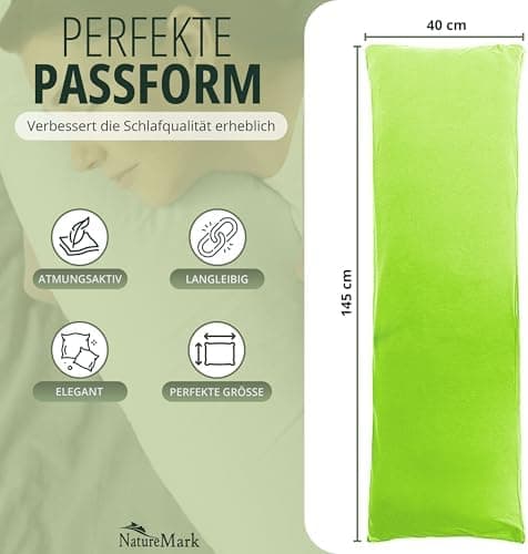 NatureMark Jersey Kissenbezüge – weich & atmungsaktiv, hautfreundlich – 40x40 cm, Anthrazit