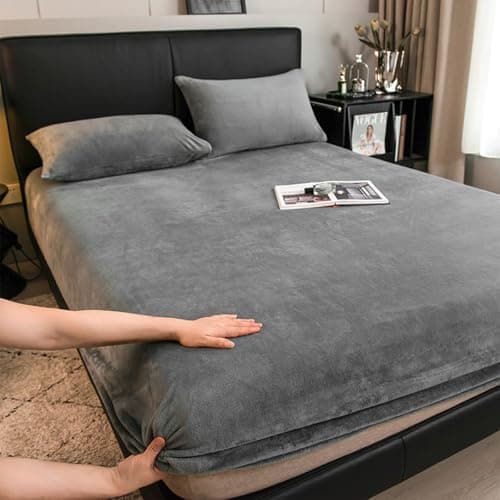 Fleece-Spannbettlaken (Milchsamt) – Kuscheliges Bettlaken für Einzelbett 120x200 cm