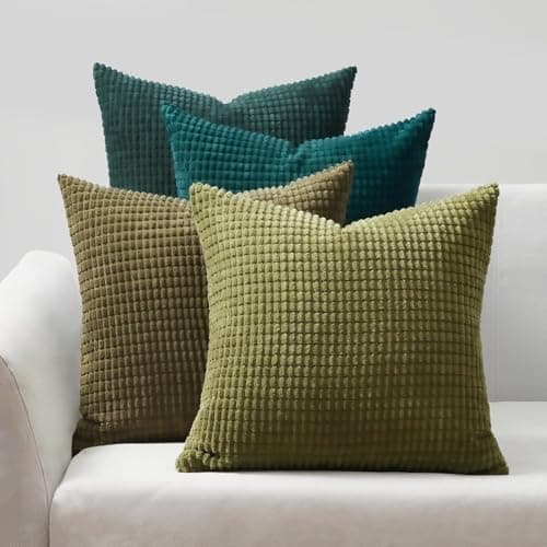 Topfinel Kissenbezüge 40x40 cm 4er-Set Rosa – Cord-Optik, flauschig, GRS‑zertifiziert
