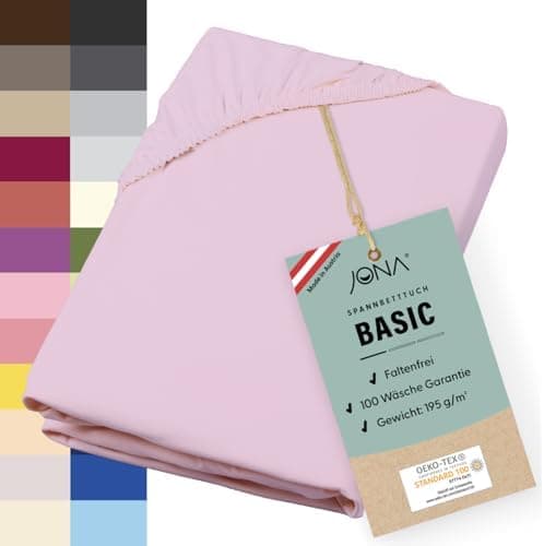 Spannbettlaken 180–200 × 200–220 cm – Baumwoll‑Jersey 190 g/m², faltenfrei
