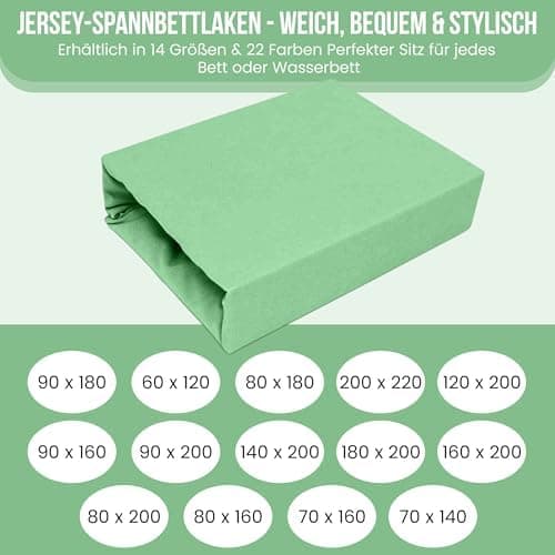 Elastisches Jersey-Spannbettlaken 90x180 cm – 100% Baumwolle, kuschelig warm