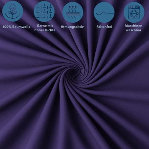 Spannbettlaken 120x200 cm – Jersey 100% Baumwolle – für Matratzen bis 25 cm Höhe