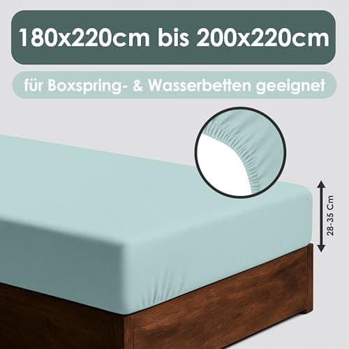 Jersey-Spannbettlaken / Spannbetttuch – 100% Baumwolle, 180x200–200x200 cm