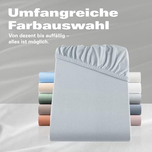 BaSaTex Bio-Jersey Spannbettlaken 120x200 cm – 100% Bio-Baumwolle, GOTS-zertifiziert – Taupe