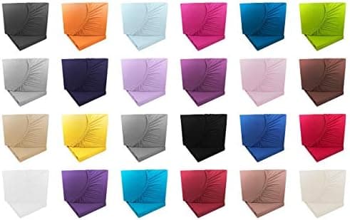 2er-Pack Jersey-Spannbettlaken 90x200–100x200 cm, 100% Baumwolle, Weiß