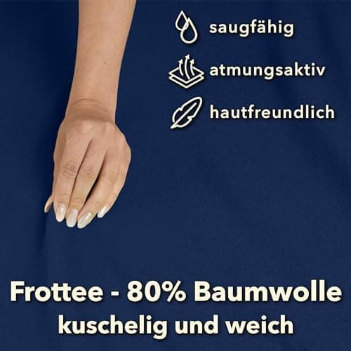 STUDIO Basic Frottee-Spannbettlaken 90 x 200 cm – weiches 80% Baumwolle/20% Polyester, elastisch & bügelfrei, OEKO-TEX f