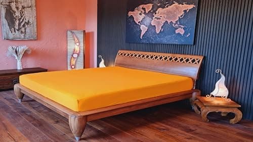 AVANTGARDE Spannbettlaken 180x200–200x220 cm, 40 cm Steg – 100% Jersey-Baumwolle 170 g/m², OEKO-TEX – passend für Boxspr