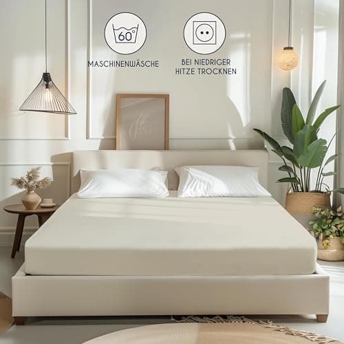Dreamzie Spannbettlaken 90x190/200 cm – 100% Jersey‑Baumwolle, OEKO‑TEX STANDARD 100