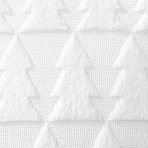 Artscope 2er-Set Kissenbezüge (40x40 cm) – weicher Kurzplüsch Wollsamt, Schneeflocke Creme Beige