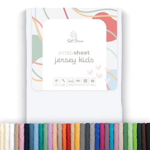 Soft Dream Spannbettlaken 90x200 cm Dunkelgrau – 100% gekämmte Baumwolle Jersey – für Kinder- & Juniorbett