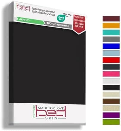 120x200 cm Jersey-Spannbettlaken – 100% Baumwolle, Weiß