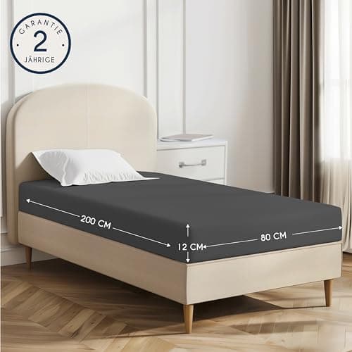 Dreamzie Spannbettlaken 90x190/200 cm – 100% Jersey‑Baumwolle, OEKO‑TEX STANDARD 100