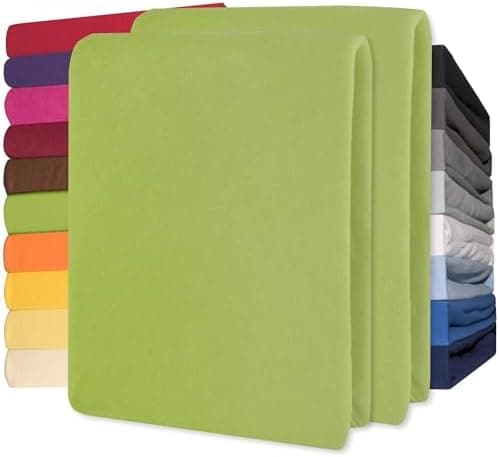 CelinaTex Jersey-Spannbettlaken 90x200–100x200 cm bis 26 cm Matratzenhöhe | 100% gekämmte Baumwolle | OEKO‑TEX STANDARD