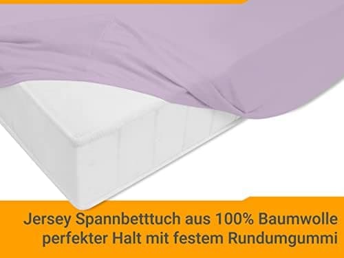 Jersey-Spannbetttuch – 100% Baumwolle, 180–200 x 200 cm