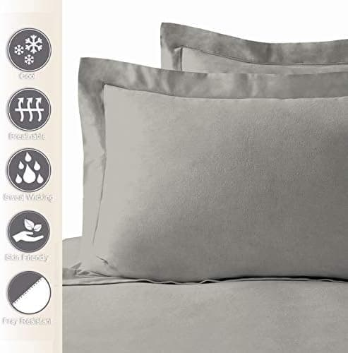 Pizuna Kissenbezüge 2er-Pack 40 x 80 cm Dunkelblau – 100% Langstapel-Baumwolle, 400 Fadenzahl