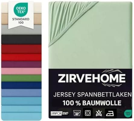 Spannbettlaken 120x200 cm – Jersey 100% Baumwolle – für Matratzen bis 25 cm Höhe