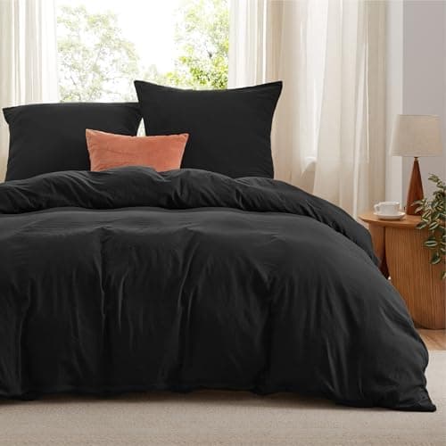 BEDSURE Bettwäsche 135x200 4‑teilig – Weiches Baumwoll‑Feeling Bettwäsche‑Set 135 x 200 cm, inkl. 2 Kissenbezüge 80x80,