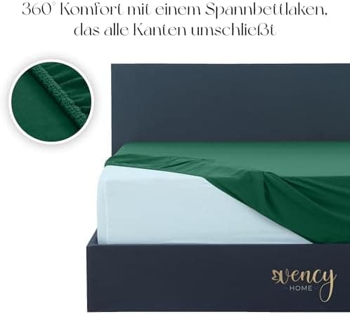 Vency Spannbettlaken 90x200 cm (bis 25 cm Matratzenhöhe) – 100% Baumwolle, Weiß