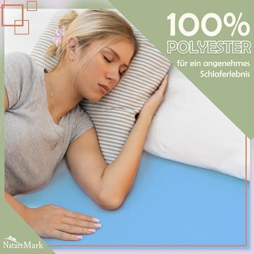 NatureMark Mikrofaser-Spannbettlaken 90x200–100x200 cm, türkis