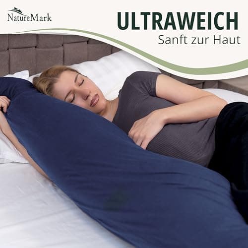 NatureMark Jersey Kissenbezüge – weich & atmungsaktiv, hautfreundlich – 40x40 cm, Anthrazit
