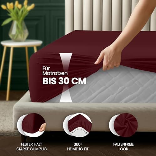 Utopia Bedding Spannbettlaken 120 x 200 cm für Matratzen bis 30 cm – gebürstete Mikrofaser, OEKO‑TEX® STANDARD 100