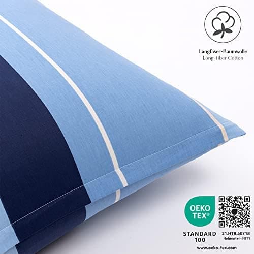 2er-Set Kissenbezüge 40 x 80 cm – Renforcé, 100% Baumwolle, superweich mit Reißverschluss, Babyrosa