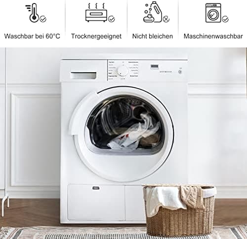 REDKEY Kissenbezug 40x80 cm 2er Set – gebürstetes Mikrofaser, Reißverschluss, waschbar bis 40°C – Anthrazit