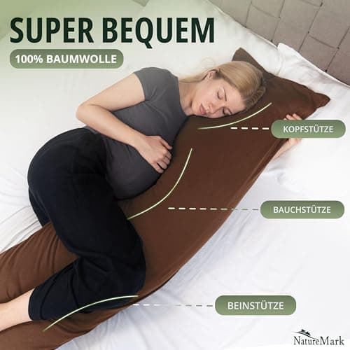 NatureMark Jersey Kissenbezüge – weich & atmungsaktiv, hautfreundlich – 40x40 cm, Anthrazit